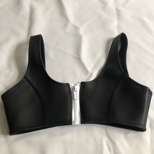 Black zip up swimsuit